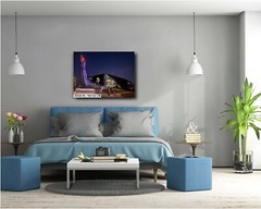 U.S. Bank Stadium’s Vikings Ship: A Beacon of Light Minneapolis Night Wall Art