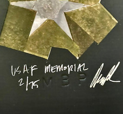 Original Signed MATTHEW PARKER Photograph Collage USAF MEMORIAL DR Arlington, VA