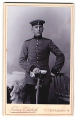 Photograph Franz Ehrlich, Dresden-N., Königsbrückerstraße 105, soldier in Unifor