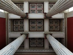 Symmetric view of a classic ceiling