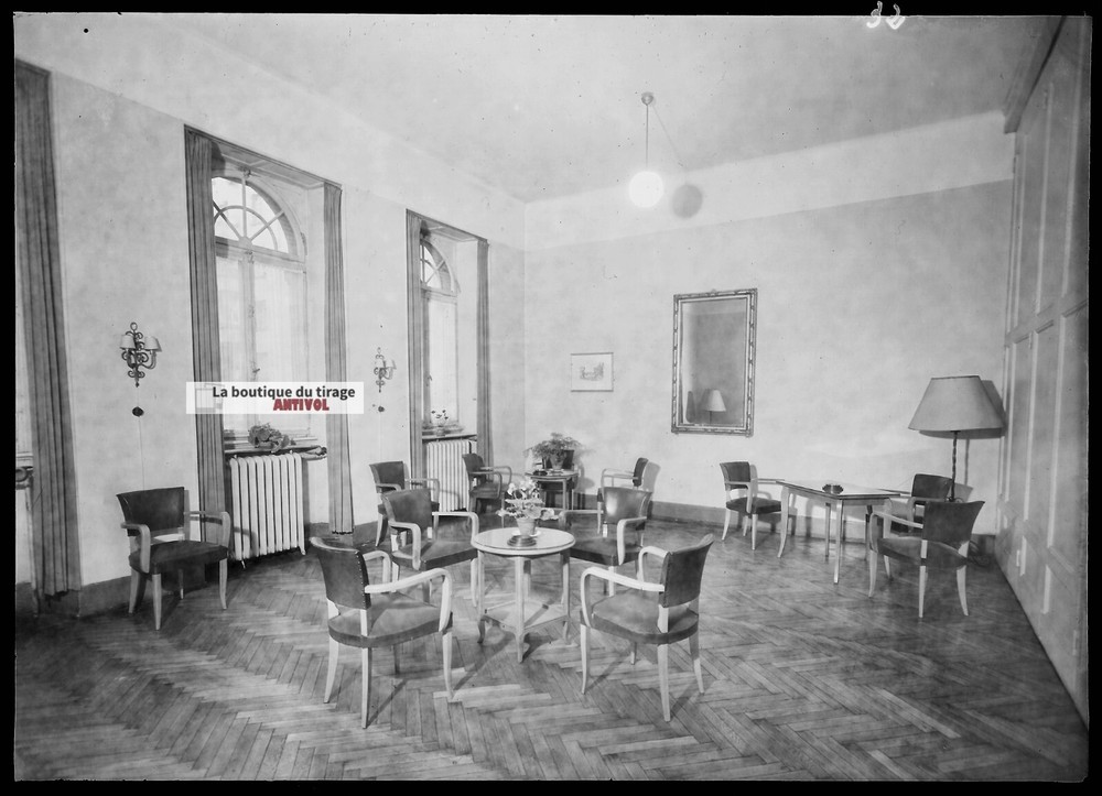 Vintage Black And White Photo Glass Plate Negative 13X18 Cm Antique Living Room