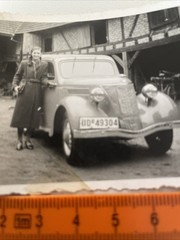 Photo Vintage Car Ford Eifel??Mrs. Kaiserslautern Agfa Lupex 1930s
