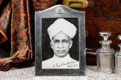 Rare Second President of India Signed Presentation Photograph Silver Photo Frame