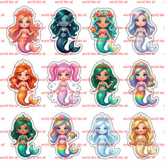 Girls Sticker Mega Bundle | Cute 3D Cartoon Princess Fairy Unicorn Stickers