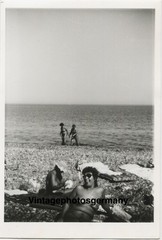 Z3422 Photo 1960s Artistic Nude Pretty Woman Women Beach