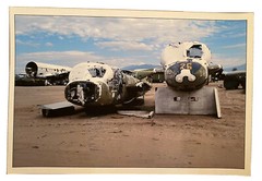 VINTAGE AIRCRAFT AIRPLANE SALVAGE SCRAPYARD SURREAL COLOR LANDSCAPE PHOTOGRAPH