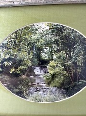 Waterfall rustic photo framed and matted by professional photographer Blue Ridge