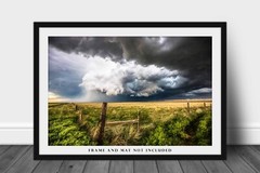 Storm Photography Print – Picture of Thunderstorm Over Prairie in Colorado
