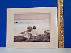 Kathleen Francour «Seaside Romance» 11×14 Matted Art 1992 Lithograph In Plastic