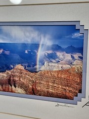 Signed James Thomson Wood Framed Photograph Rainbow Grand Canyon Snapshot 15×12