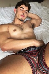 [X159] Handsome Man Cute Male Model Showing Off Body Physique Art Photography