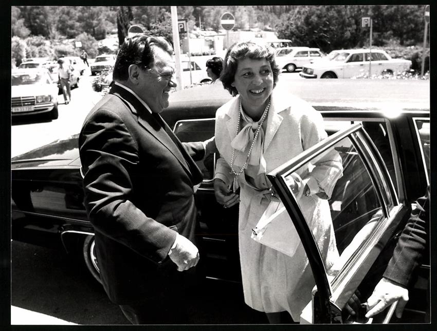 Photograph Israel, Franz-Josef Strauss and wife on state visit