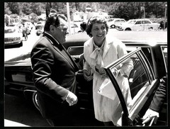 Photograph Israel, Franz-Josef Strauss and wife on state visit