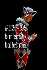 VINTAGE MALE PORTRAIT #1124-195 -ballet men -harlequin -free shipping in usa