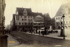 Larger Size W. KRATT photo, HEILBRONN KATHCHENHAUS, market place, shop windows,