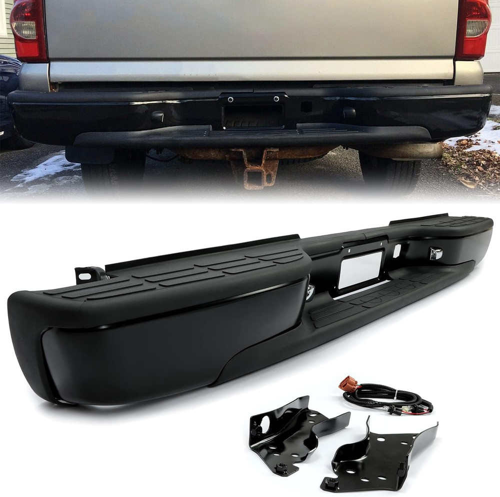 Rear Step Bumper Compatible with 1999-2007 Chevy Chevrolet Silverado GMC Sierra