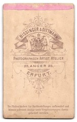 Photograph Bissinger & Dittmann, Erfurt, Anger 25, pretty young woman in waist