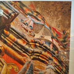 San Xavier Interior Signed Warren Allen 2008 Photographic Print 19×13 Tubac, Az