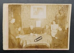 Photo Portrait Family Goldmann Living Room Roman Glass Jewish Furniture CDV KAB Picture
