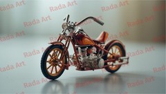 Digital Poster Vintage Image Artwork Art Ai Picture Photo Wallpaper Bike Vehicle