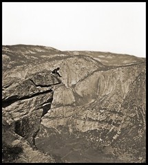 Eadweard Muybridge Photo, Muybridge on Contemplation Rock, Yosemite, 1872