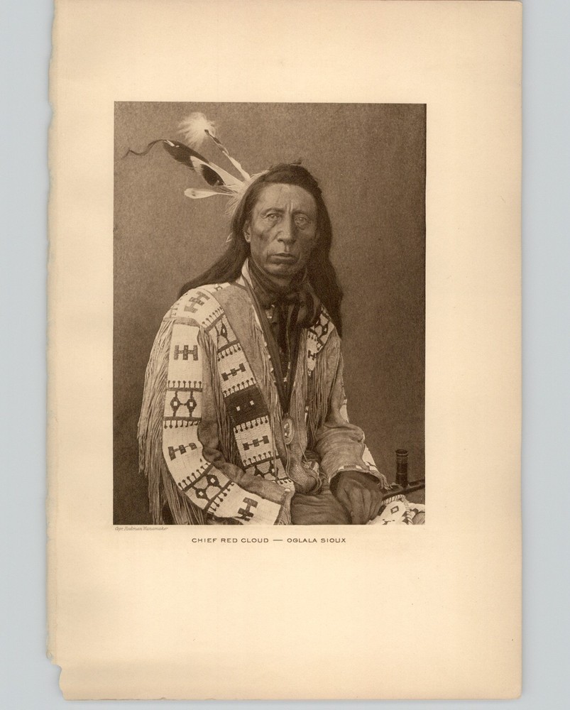 Wanamaker/Dixon «Chief Red Cloud-Oglala Sioux» 1913 Photogravure Vanishing Race