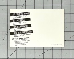 Gary Jurysta Art Announcement Card 2001 – Ward-Nasse Gallery NYC