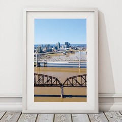 Big Four Bridge Wall Art Print, Louisville Kentucky, Jefferson, Waterfront Park