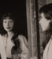 Photo Print Analog France Actress Portrait MIRROR 22X28cm 1960