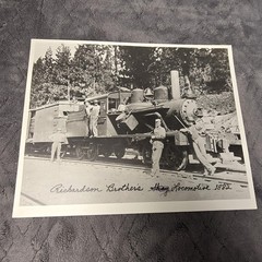 Richardson Brothers Locomotive 1882 Train Photograph 8×10 B&W Framed Truckee