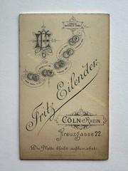 orig. CDV photo photograph picture old Mr. Mann fashion 1889 Cologne Eilender