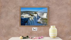 On the Edge of Iguazu Falls, High Resolution Image, Many Formats, TV Art