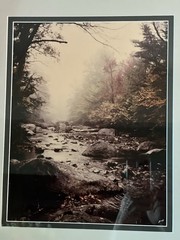 Gary Steinke Framed Photo Adirondack, Mtns New York Signed River In Fall 20 X 16