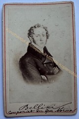 Orig CDV litho photo photograph picture old fashion around 1870 Bellini opera musician