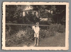 Photo Boy with Sugar Bag Enrollment School Start Buttstädt 1940s (F1258)