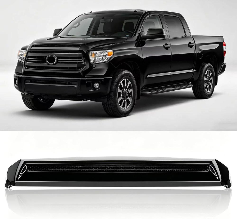 Front Upper Hood Bulge Molding Grille Trim Compatible with 2014-2021 Toyota Tund