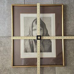 Edward Curtis «Qahatika Girl» Photogravure, Framed – Nateche Prints Cambridge