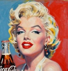 8×10 WallArt Marilyn Monroe Coca-Cola Poster Print Glass Frame