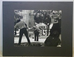 B&W Photograph- Signed Matted- 1976 Free speech public square no one listens!