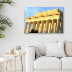 Sunset on Lincoln Memorial, Washington DC Fine Art Photo on Metal, Canvas, Paper