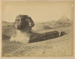 Egypt Sphinx monument antique albumen art photo by JP Sebah