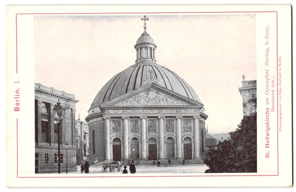 Photography / Light Print Edm. Gaillard, Berlin, view of Berlin, the Hedwigskirch