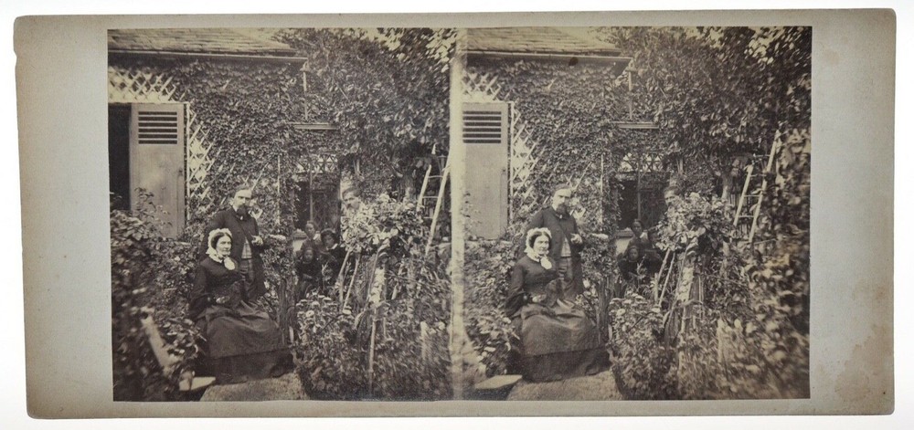 Stereoscopic Albumen Photograph, Mr. and Mrs. Arvisend, Camille Rensch, 1862