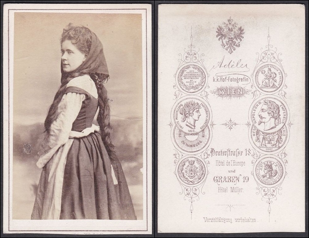 Karoline Seitler-Münzberg Actress Theater Vienna Portrait CDV Photo