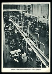 Turning precision parts made of fluoroplastic – 1970s technique – photo 11x15cm