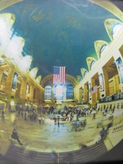 Grand Central Station Interior Photograph – Fisheye Lens – 10″ X 10″ Black Frame