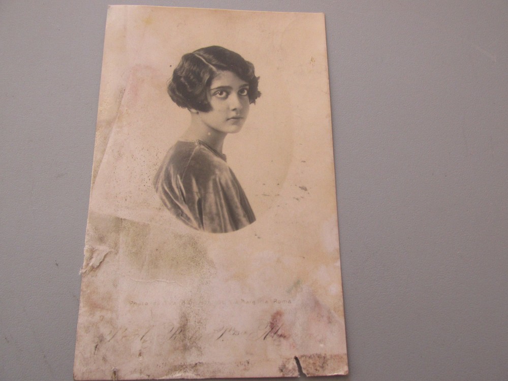 Vintage Postcard Female Portrait From Rome Early 1900s