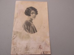 Vintage Postcard Female Portrait From Rome Early 1900s