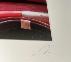 VTG ‘05 Signed JUREK NEMS 7.5”Photograph RED BUS WESTMINSTER COVENT GARDEN 10”Sq