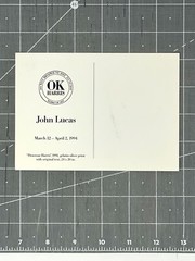 John Lucas (b. 1942) Art Show Announcement Card 1994 OK Harris Gallery NYC